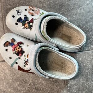 CROCS White Clogs with Mickey Mouse Design